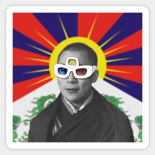 3Dalai Lamanaglyph Sticker